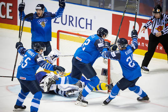 Marko Anttila of Finland celebrates