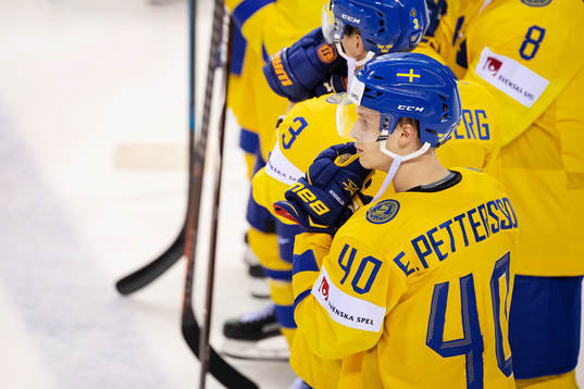 Elias Pettersson of Sweden looks dejected