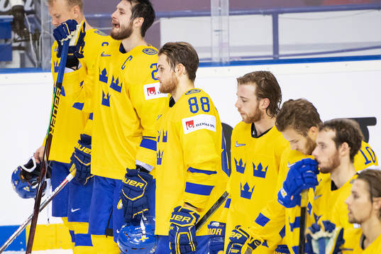 William Nylander of Sweden looks dejected