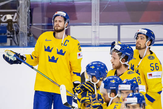 Oliver Ekman Larsson and Erik Gustafsson of Sweden looks