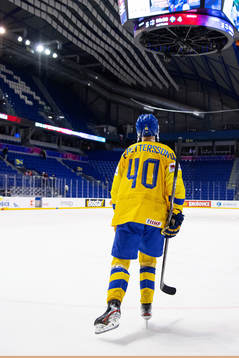 Elias Pettersson of Sweden looks dejected