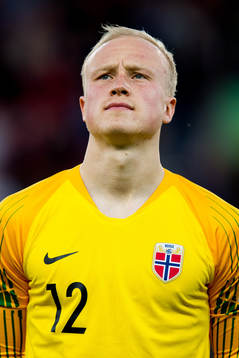 Goalkeeper Julian Faye Lund of Norway