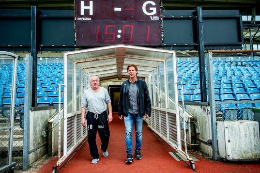 De tidigare fotbollsspelarna Jan-Olov Kindvall och Robert