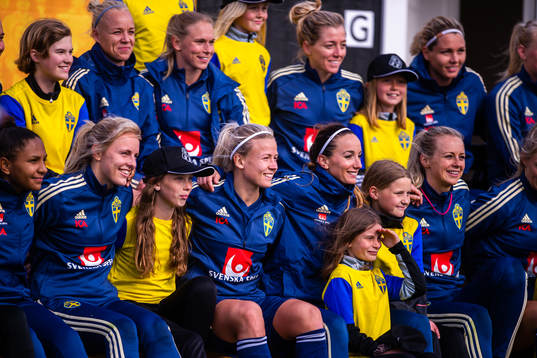 Players of the Swedish women national football team with
