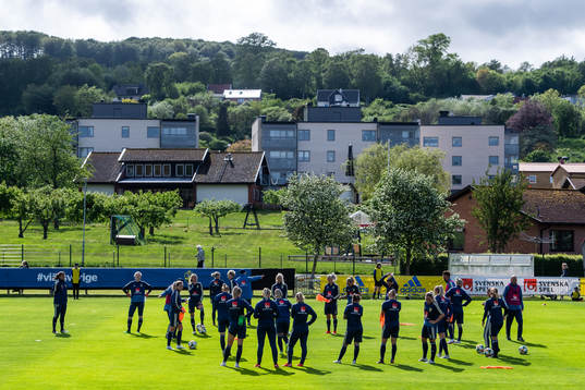 Players of the Swedish women national football team with