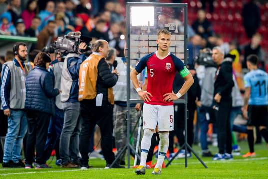 Leo Skiri Østigård of Norway looks dejected