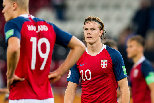 Tobias Christensen of Norway looks dejected