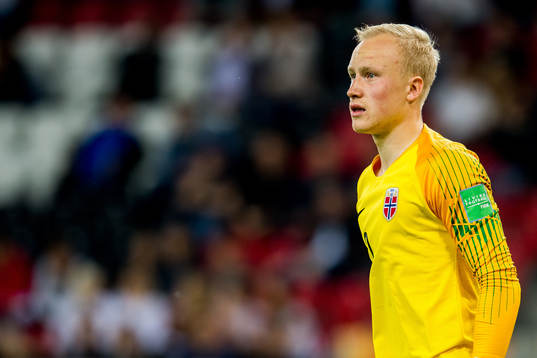 Goalkeeper Julian Faye Lund of Norway