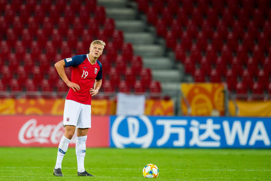 Erling Braut Haaland of Norway looks dejected