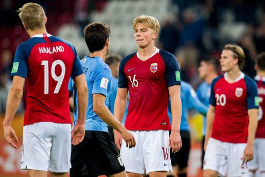 Tobias Borchgrevink Børkeeiet of Norway looks dejected