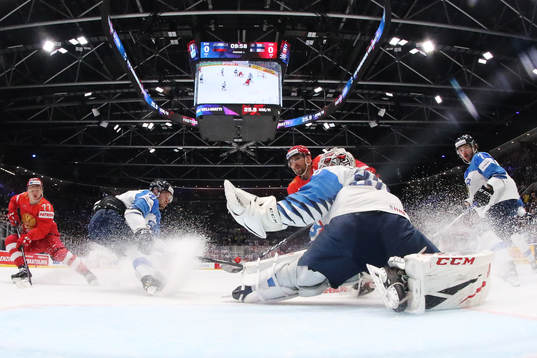 Alexander Ovechkin of Russia in action in front of