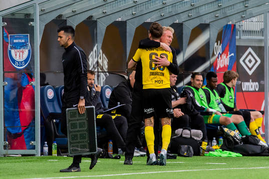 Jørgen Lennartsson, head coach of Lillestrøm, and Arnór