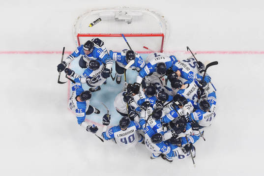 Players of Finland celebrate