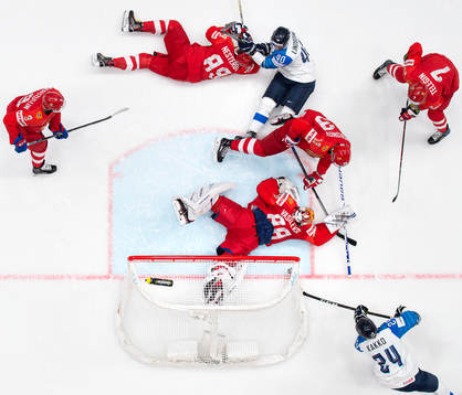 Dinar Khafizullin, Nikita Nesterov, goaltender Andrei