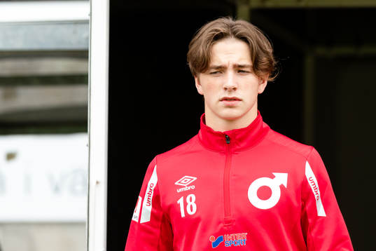 Degerfors Erik Grandelius före fotbollsmatchen i