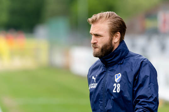 Halmstads Jesper Westerberg före fotbollsmatchen i