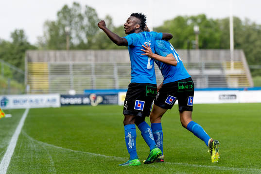Halmstads Thomas Boakye jublar