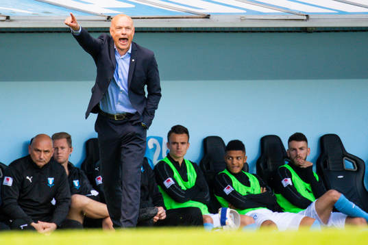Malmö FFs tränare Uwe Rösler och Andreas Vindheim på