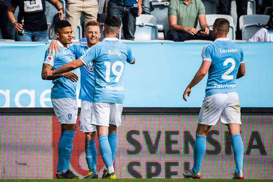 Malmö FFs Romain Gall, Anders Christiansen, Erdal Rakip