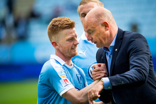 Malmö FFs Anders Christiansen och tränare Uwe Rösler