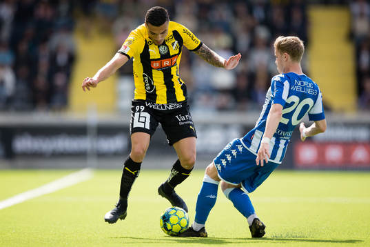 Häckens Ahmed Yasin och IFK Göteborgs Victor Wernersson