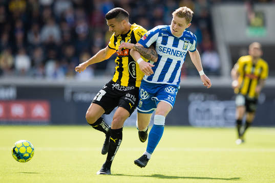 Häckens Ahmed Yasin och IFK Göteborgs Victor Wernersson