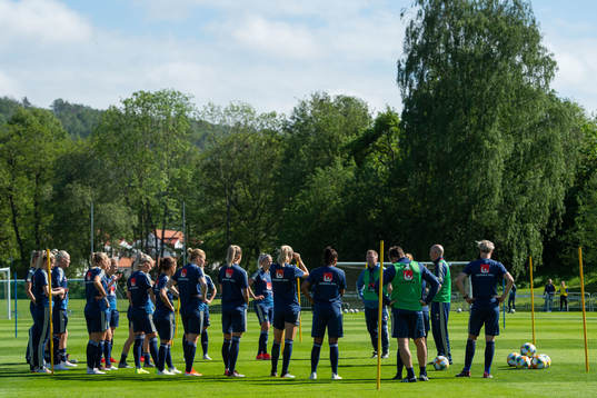 Players of Swedish women national football team gathers