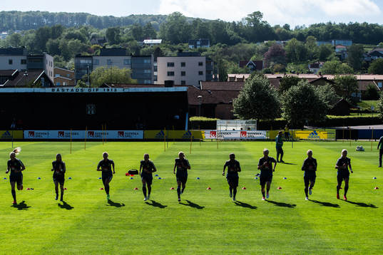 Silhouettes of players of Swedish women national football