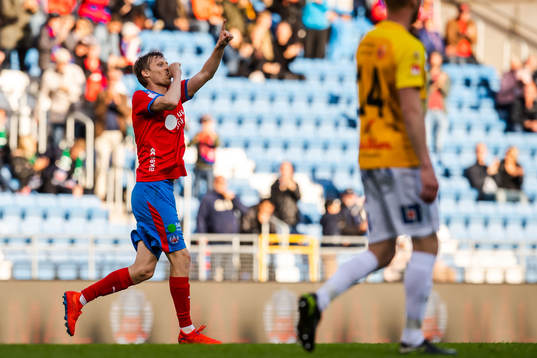 Helsingborgs Andri Bjarnason jublar