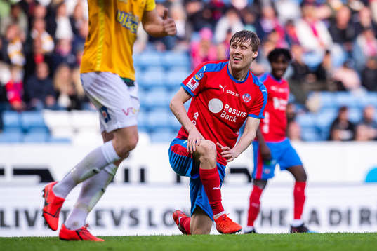 Helsingborgs Andri Bjarnason deppar
