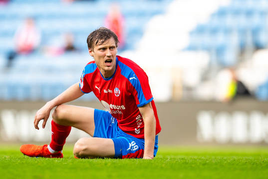 Helsingborgs Andri Bjarnason deppar