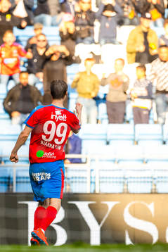 Helsingborgs Andri Bjarnason jublar
