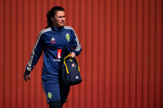 Goalkeeper Zecira Musovic of Swedish women national