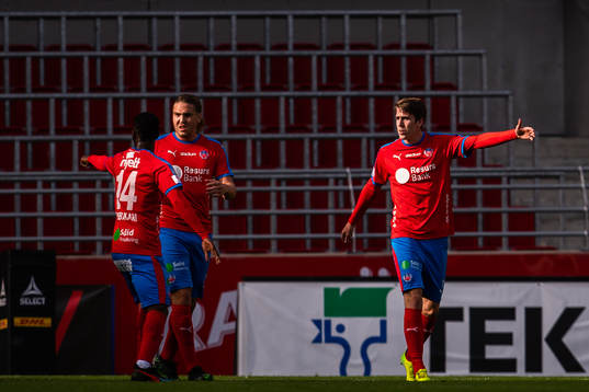 Helsingborgs Mohammed Abubakari, Charlie Weberg och Adam