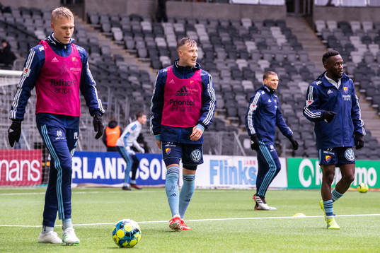 Djurgårdens Jonathan Augustinsson, Fredrik Ulvestad och