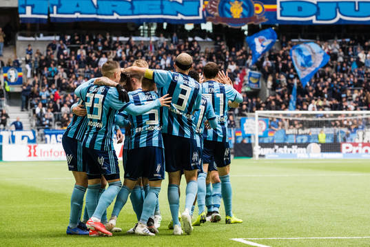 Djurgårdens spelare jublar