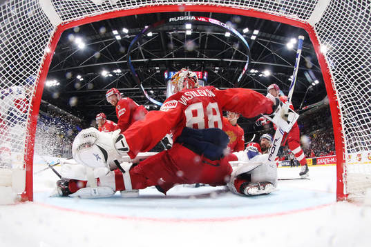 Goaltender Andrei Vasilevski of Russia