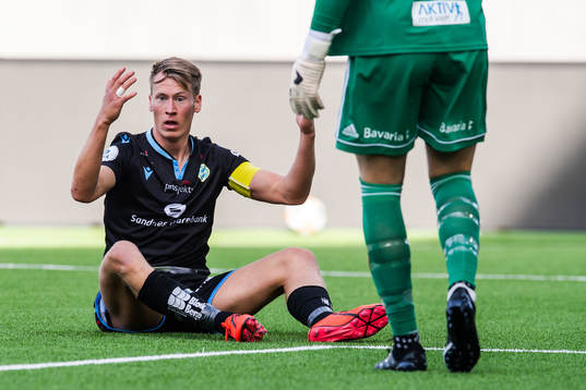Kent Håvard Eriksen of Sandnes Ulf reacts