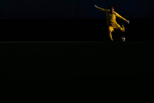 Goalkeeper Saku-Pekka Sahlgren of Sandnes Ulf