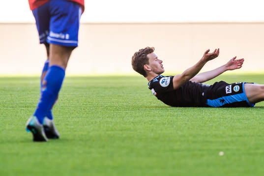 Vegard Østraat Erlien of Sandnes Ulf looks dejected