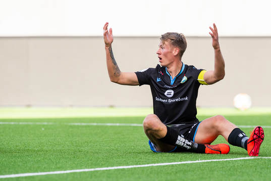 Kent Håvard Eriksen of Sandnes Ulf  reacts