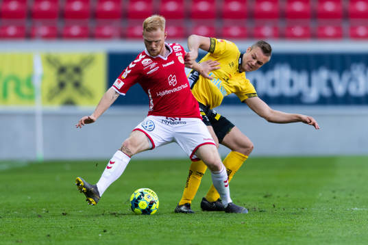 Kalmars Nils Fröling och Elfsborgs Stian Rode Gregersen