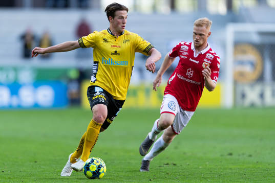 Elfsborgs Simon Olsson och Kalmars Nils Fröling