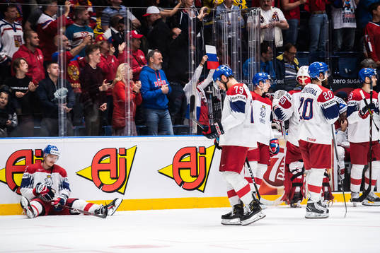 Players of Czech Republic look dejected