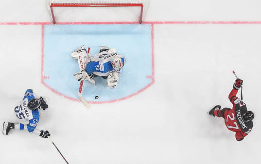 Shea Theodore of Canada celebrates