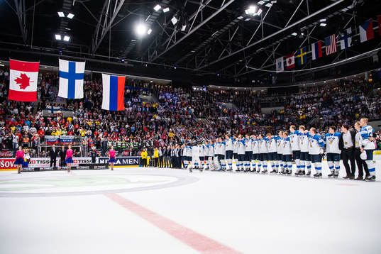Players of Finland celebrate