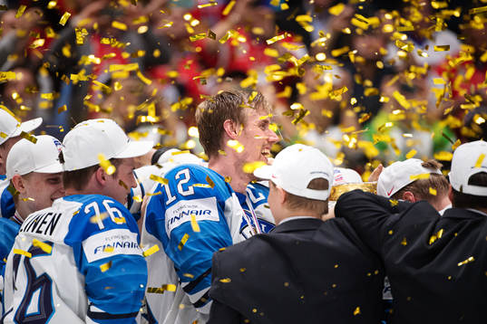 Marko Anttila of Finland celebrates
