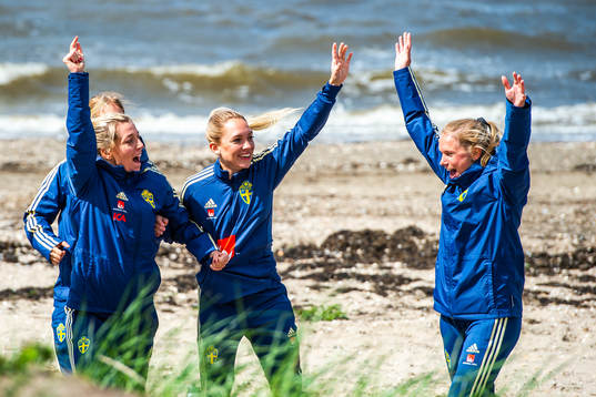 Linda Sembrant, Elin Rubensson and Jonna Andersson of