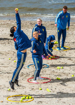 Goalkeeper Zecira Musovic of Swedish women national