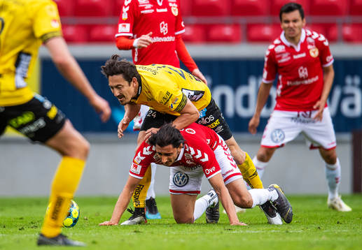 Kalmars Mahmoud Eid och Elfsborgs Stefan Ishizaki